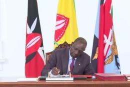 File image of President William Ruto assenting to the VAT amendment bill 2026.